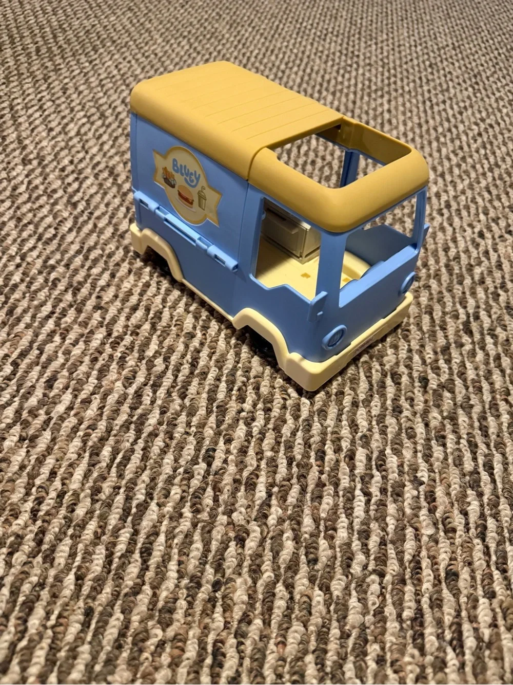 Blue and Yellow Kids Play Food Truck Toy by